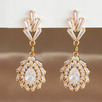 Vintage Crystal Zirconia Stainless Steel Earrings Star Pendant
