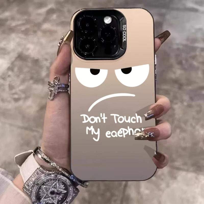 Black Angry Expression IMD Case for Samsung S25 S24 Ultra S23 A16