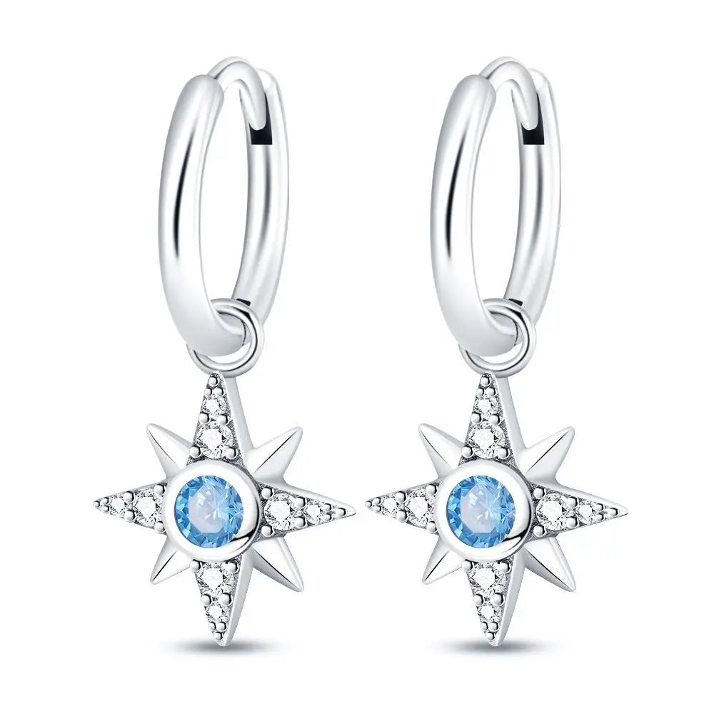 925 Sterling Silver Sparkling Wings Drop Earrings Trendy Anniversary Gift