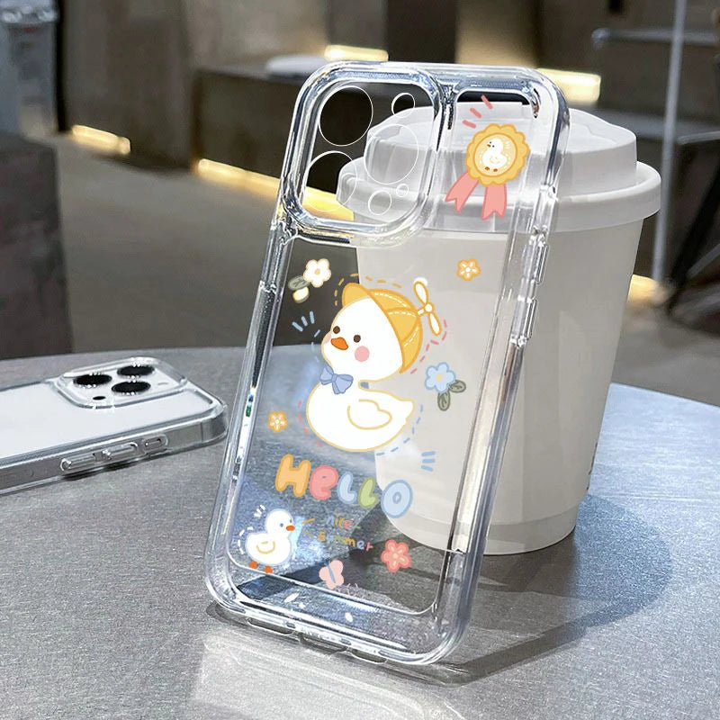 Cute Duck Case for Samsung Galaxy A15 A35 A55 A52 S24 S23 Ultra S22 S21 FE