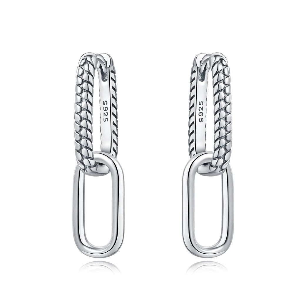 925 Sterling Silver Crystal Circular Eardrops Fashion Versatile Drop Earrings