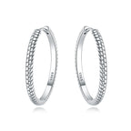 925 Sterling Silver U-shaped Simple Versatile Hoop Earrings Jewellery Gift
