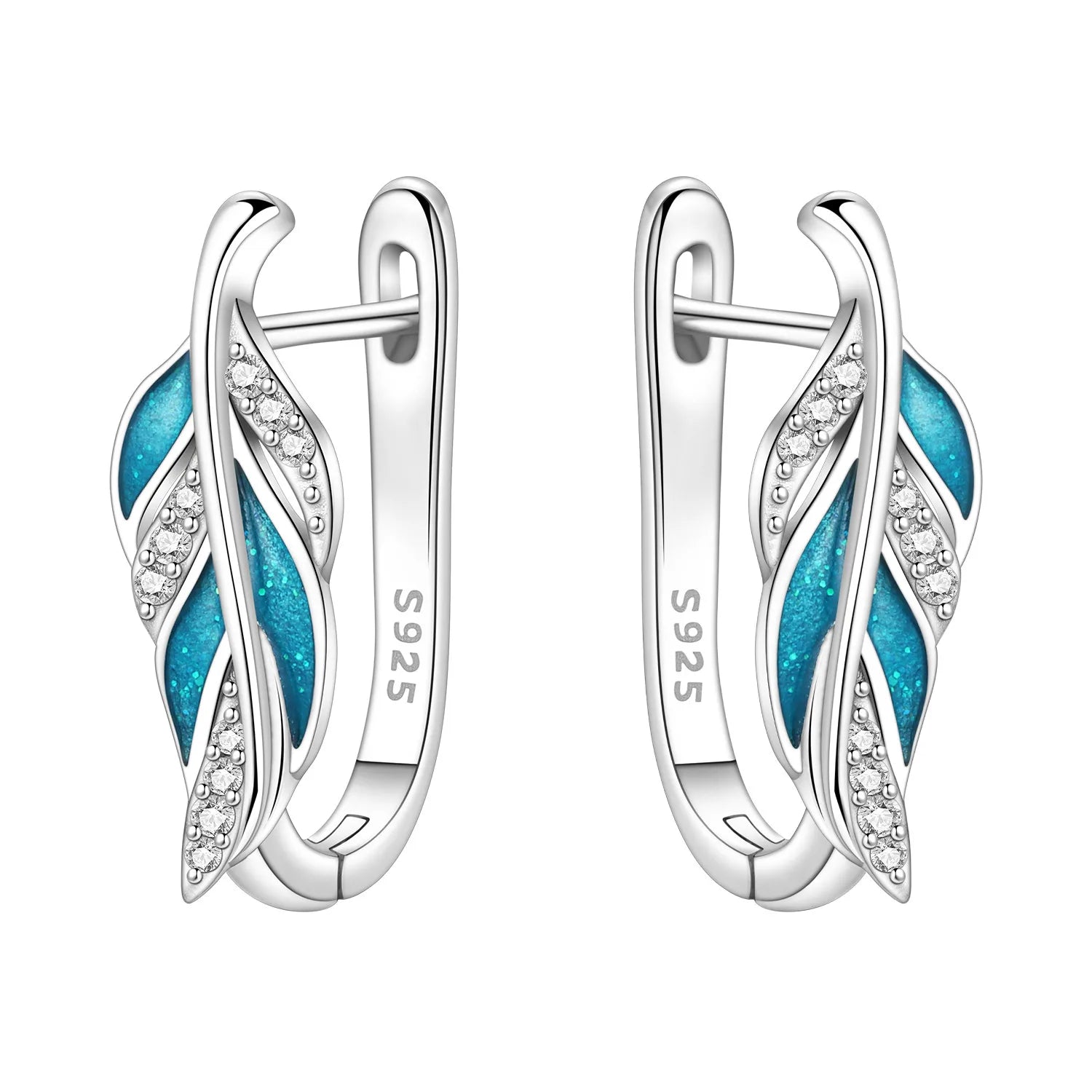 925 Sterling Silver Green Bell Orchid Ear Studs Hoop Earrings Trendy Gift
