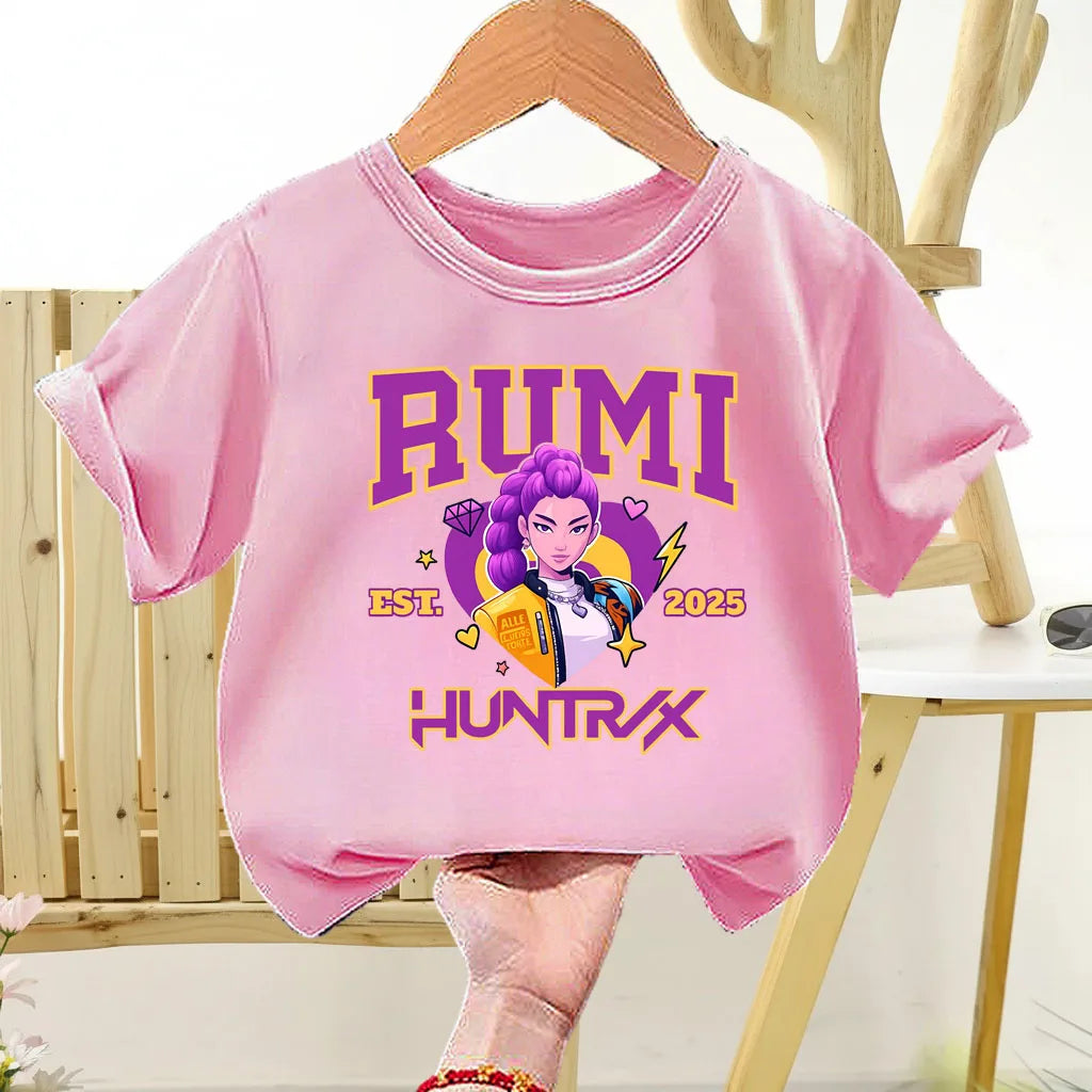 K-pop Girls Summer Short Sleeve O-Neck T-Shirt Fashion Outdoor Tee