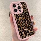 Fashion Black Leopard Case for iPhone 17 16 15 14 13 12 11 Pro Max 7 8 Plus