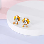 925 Sterling Silver Cats Dogs Animals Hoop Ear Studs Anniversary Gift