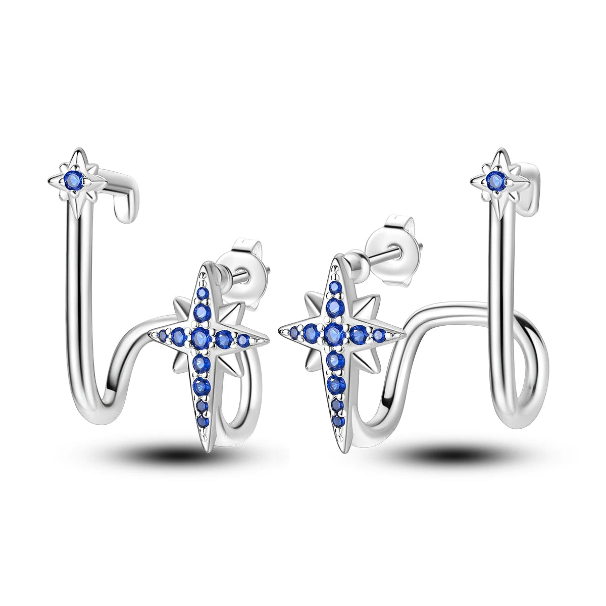 925 Sterling Silver Octagonal Tassel Versatile Hoop Earrings Birthday Gift