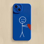 Cartoon Matchman Heart Case for Samsung S25 S24 S23 S22 Ultra A16