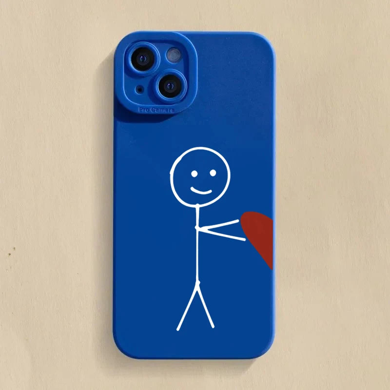 Cartoon Matchman Heart Case for Samsung S25 S24 S23 S22 Ultra A16
