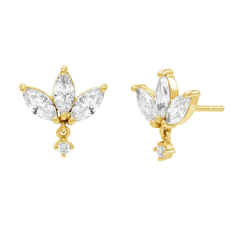 2022 New Stainless Steel Minimal Hoop Earrings Cubic Zirconia