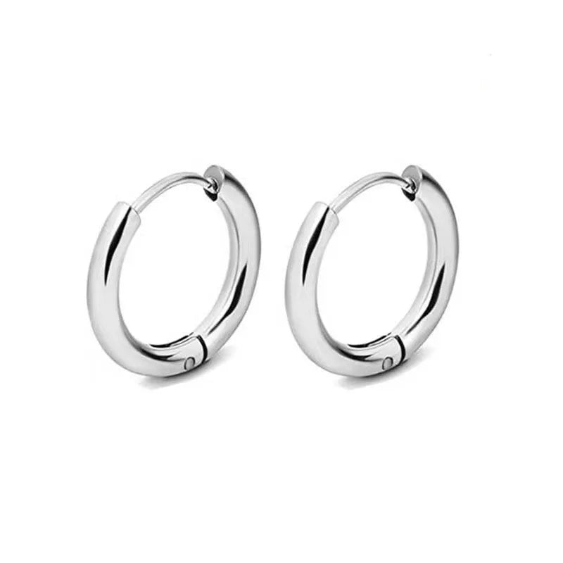 Fashion Minimalist Gold Colour Stainless Steel Heart Earrings Punk