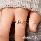 925 Sterling Silve Cubic Zirconia Women Rings for Wedding Party Luxury Gold Color Bright Female Rings Party Trendy Fine Jewelry
