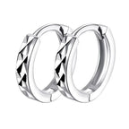 925 Sterling Silver Hoop Earrings Women High Quality Fashion Jewellery Gift