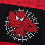 3pcs Spiderman Cosplay Costume Kids Boys Hooded Vest T-Shirt & Pants Tracksuit
