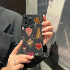 Floral Leopard Eyes Case for Samsung Galaxy S26 S25 S24 S23 A16