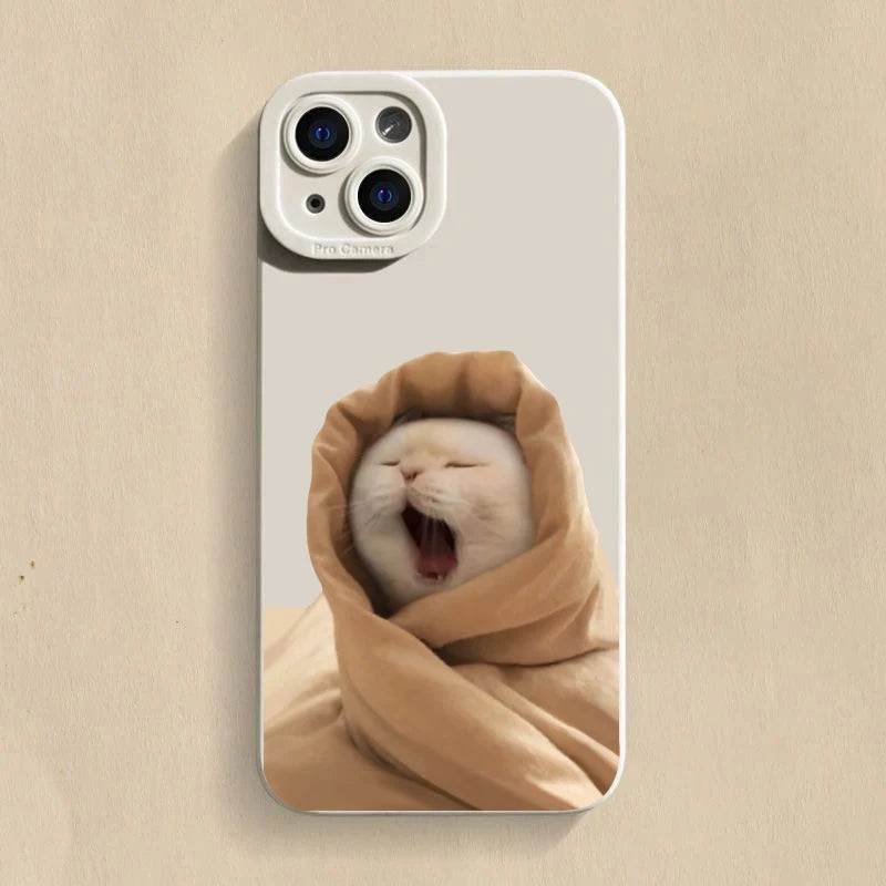 Funny Cute Cat Silicone Case for Samsung Galaxy A14 A34 A54 S23 S22