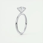 Round D Moissanite 925 Sterling Silver Ring Wedding Engagement Finger Rings