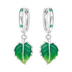 925 Sterling Silver Maple Leaf Drop Earrings Trendy Anniversary Jewellery
