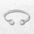 Skull Bangle Bracelet 925 Sterling Silver Karma Rebel Jewellery Men Women