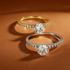 14k Gold Filled 2 Carat 8mm Round Moissanite Solitaire Ring GRA Certified