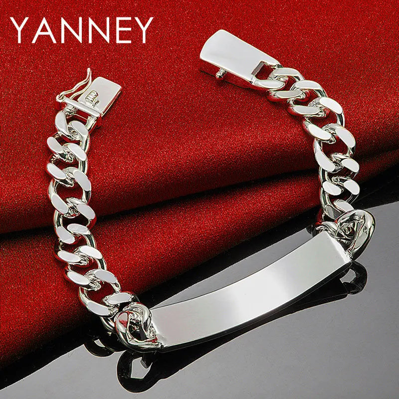 925 Sterling Silver 8-inch Luxury Classic Bracelet Women Wedding Jewellery