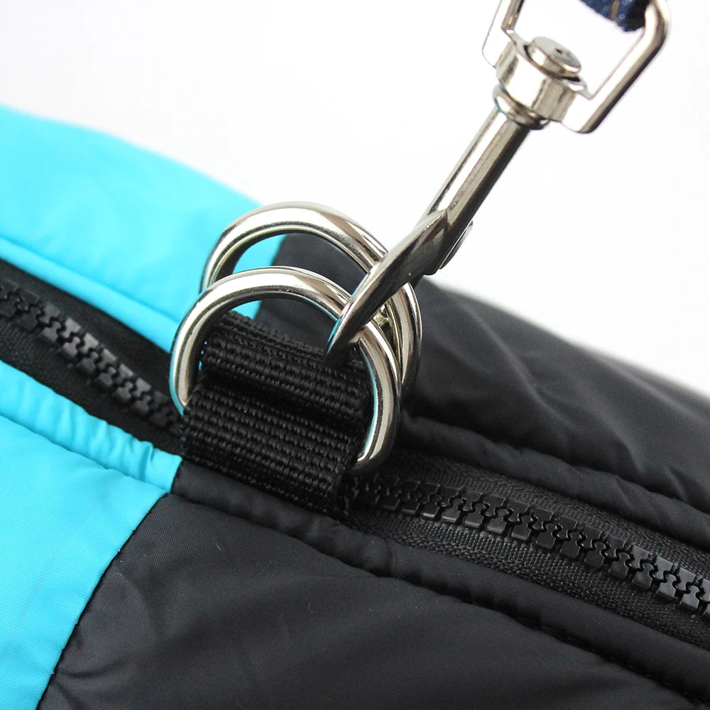 Winter Warm Fleece Dog Jacket For Small Large Dogs Cats Waterproof Pet Vest Jacket with D-ring Labrador French Bulldog Clothing