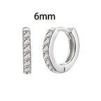 New Design Stainless Steel Cubic Zirconia Small Hoop Earrings Punk