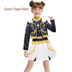 Kids Kpop Demon Hunter Cosplay Rumi Zoey Mira Suit 3D Print Costume Outfit