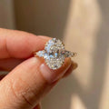 925 Sterling Silver Zirconia Gorgeous Shiny Oval Stone Rings For Women Engagement Wedding Luxury High Quality Fine Jewelry