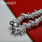 925 Sterling Silver Multi Loop Bracelet Women Hip Hop Party Jewellery Gift