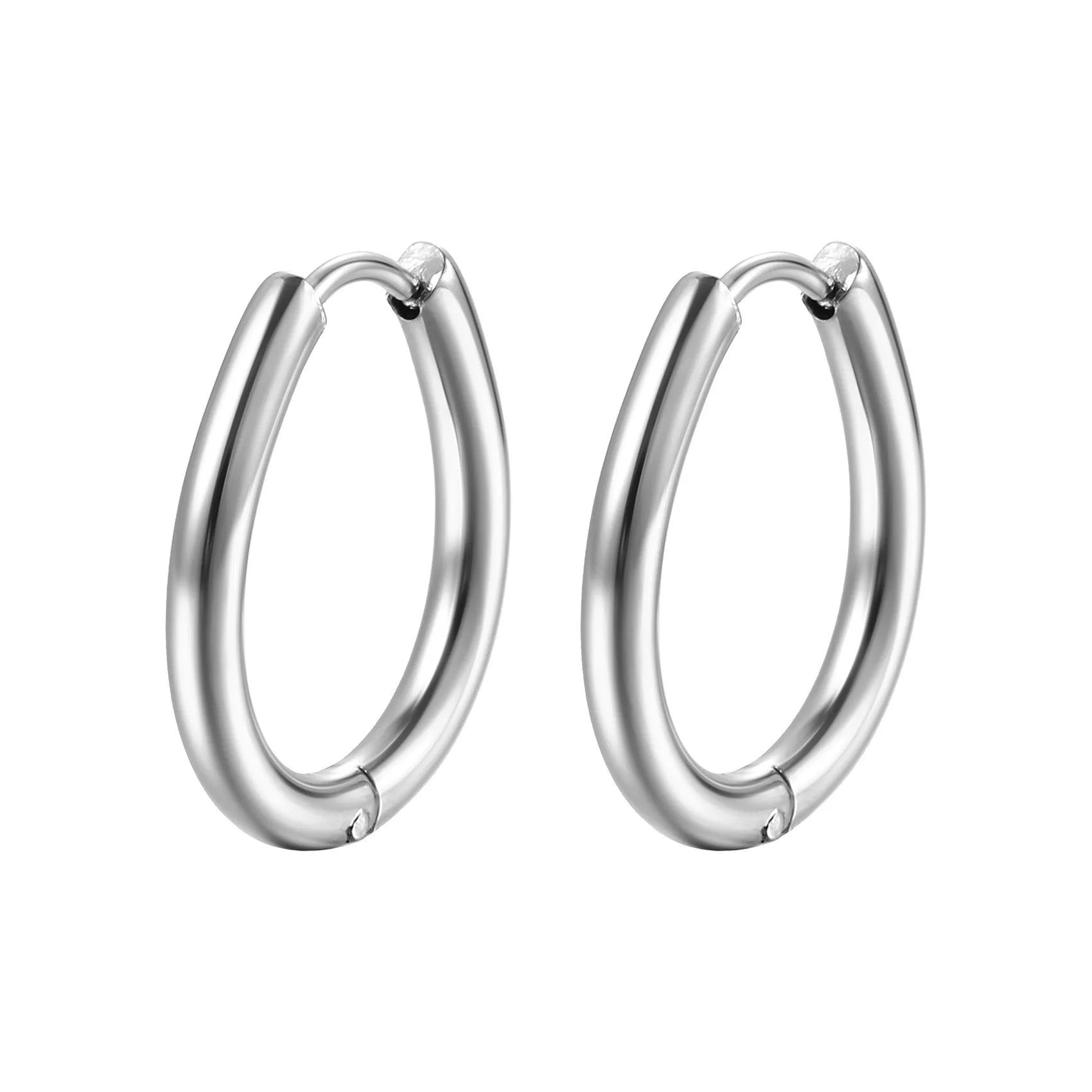 Fashion Minimalist Gold Colour Stainless Steel Heart Earrings Punk