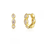 Fashion Multicolor CZ Zircon Small Hoop Earrings Geometry Circle