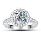 New Grey Color 1CT Moissanite Ladies Ring Silver 925 Jewerly For Women Fashion Engagement Wedding Diamond Party JewerlyRings