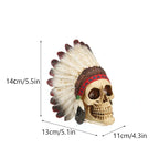 Creative Skull Sculpture Halloween Decoration Handmade Head Skeleton Statue Model