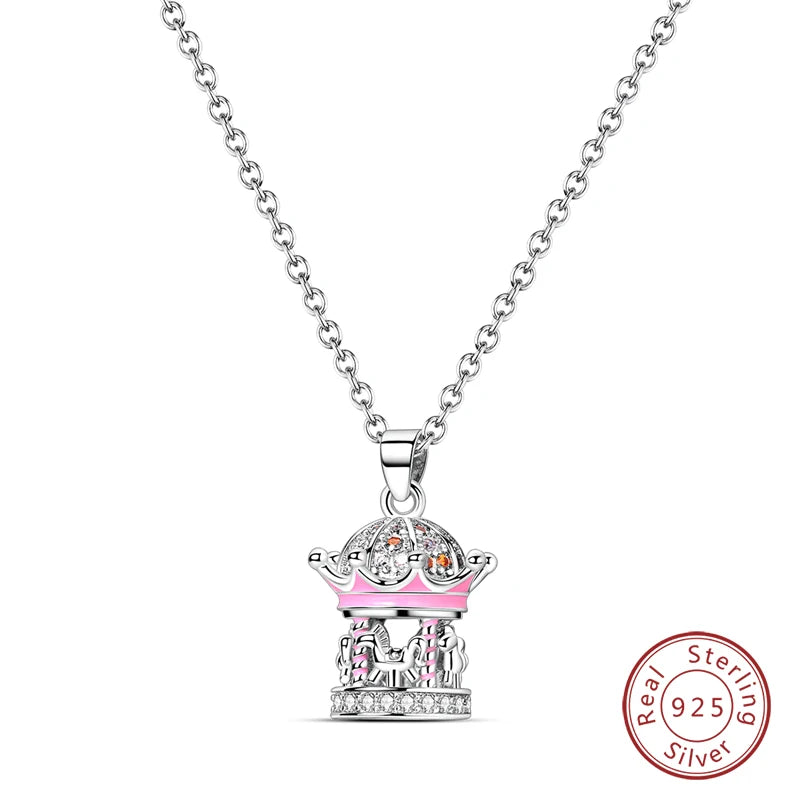 925 Sterling Silver Luminous Firefly Heart Shaped Zircon Pendant Necklace For Women Fashion Anniversary Birthday Jewelry Gifts