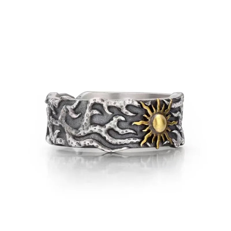 925 Sterling Silver Sun Adjustable Rings For Women Engagement Luxury Jewelry Gift Wholesale   Jewellery