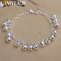 Fashion Charm Chain Bracelet 925 Sterling Silver Women Lady Wedding Jewellery