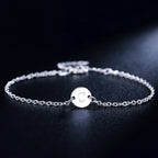 26 Letter Chain Bracelet Anklet 925 Sterling Silver Men Women Wedding Gift