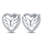 925 Sterling Silver Star Moon Heart Shape Versatile Hoop Earrings Fine Gift