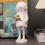 Deep Diver Sculpture Street Art Girl Statue Office Home Interior Decoration Shelf
