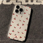 Flower & Cherry Clear Case for Samsung Galaxy S25 S24 Ultra S23 FE A55 A16