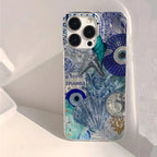 Evil Eye Butterfly Case for iPhone 17 16 15 14 13 12 11 Pro Max Plus 16e