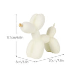 Graffiti Balloon Dog Sculpture Black White Puppy Figurines Modern Tabletop Decoration