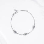 KALETINE Charm Evil Eye Bracelet for Women 925 Sterling Silver Luxury Shiny Cut Cubic Zircon CZ Adjustable Bangles Jewelry Gift