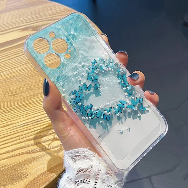 Ocean Butterfly Turtle Case for Samsung Galaxy A16 A55 A35 S25 S24 S23 Ultra