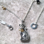 Magic Cat Pendant Necklace 925 Sterling Silver Fashion Jewellery Women Gift