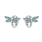 925 Sterling Silver Cute Bees Insects Stud Earrings Exquisite Birthday Gift