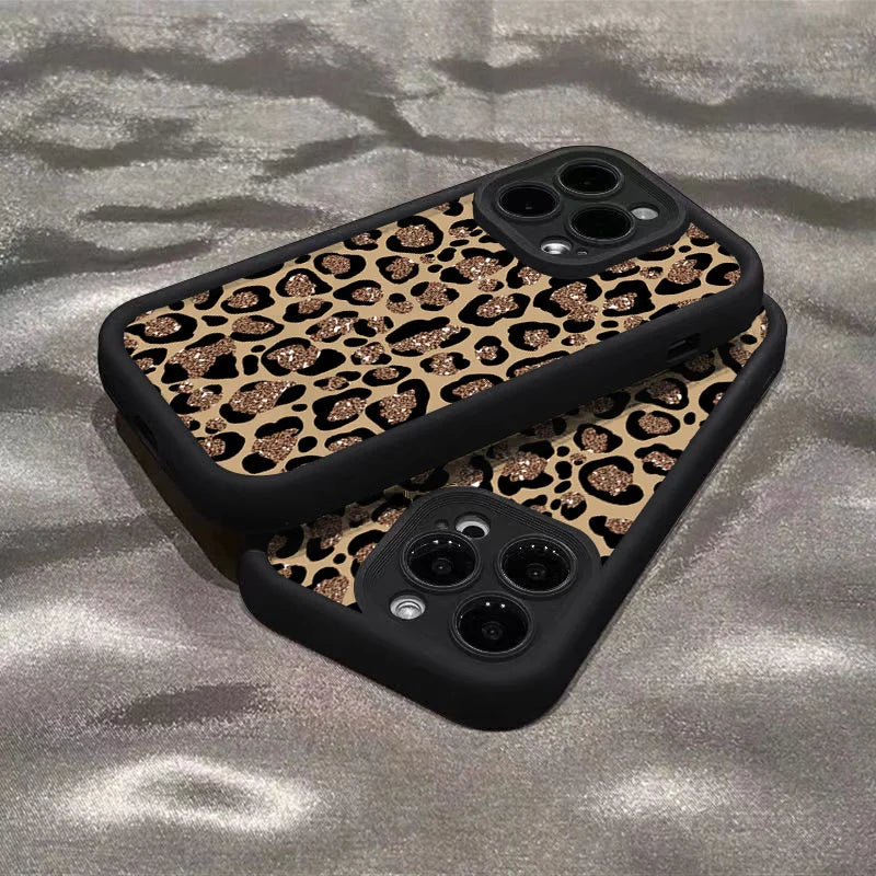 INS Leopard Print Case for iPhone 17 16 15 14 13 12 11 Pro Max XR XS SE2