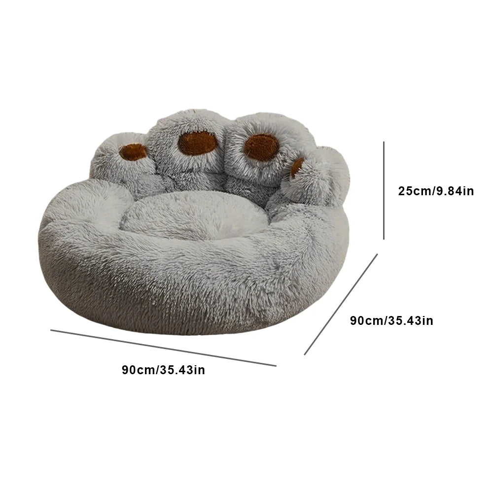 Fluffy Pet Sofa Dog Bed Basket Kennel Mat Plush Cat Supplies - Ship from UK