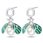 925 Sterling Silver Exquisite Dragonfly Versatile Hoop Earrings Fine Jewellery